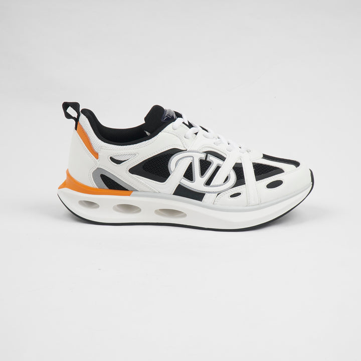 Valentino White-Black-Orange Sneakers