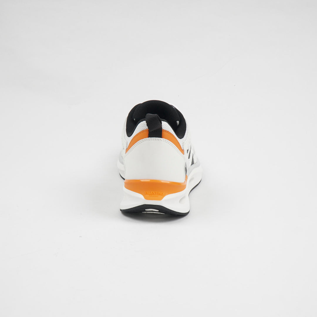 Valentino White-Black-Orange Sneakers