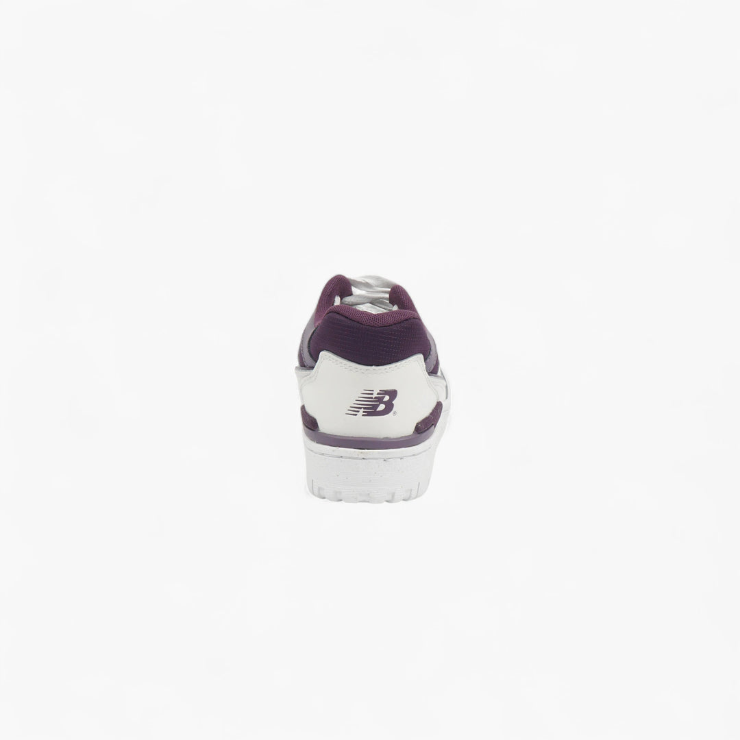 New Balance White-Purple Leather Sneakers