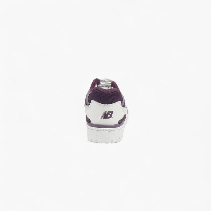 New Balance White-Purple Leather Sneakers