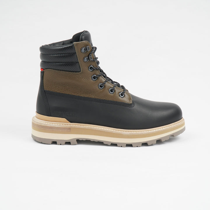 MONCLER Black-Brown Leather Boots