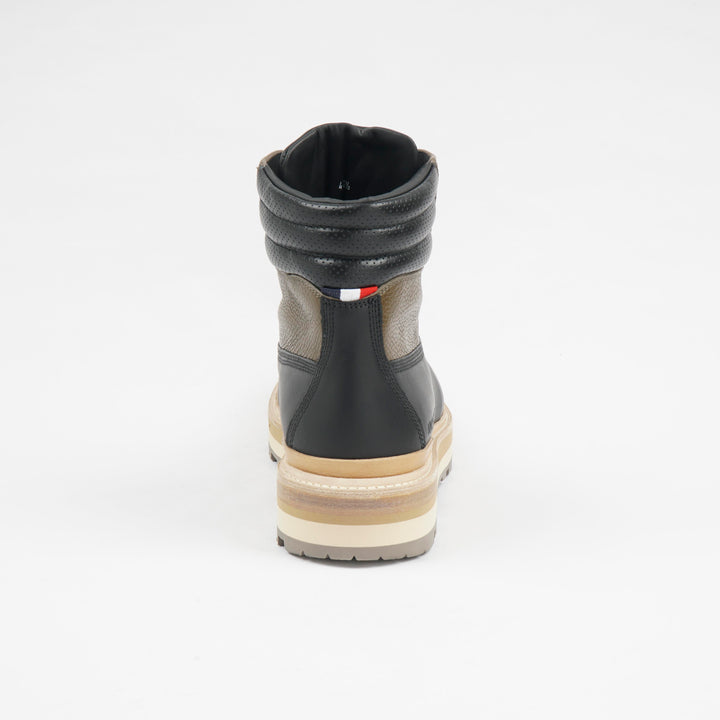 MONCLER Black-Brown Leather Boots