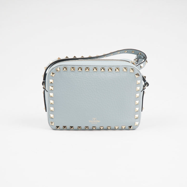 Valentino Light Blue-Gold Leather Bag