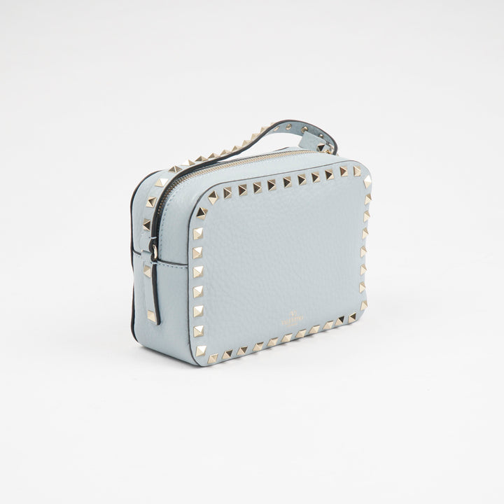 Valentino Light Blue-Gold Leather Bag