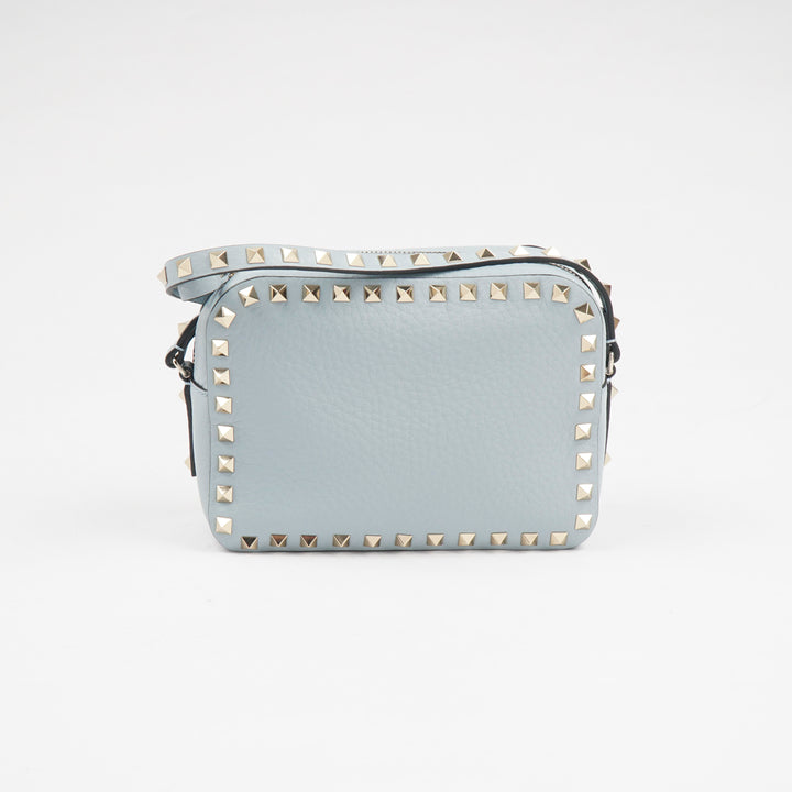 Valentino Light Blue-Gold Leather Bag