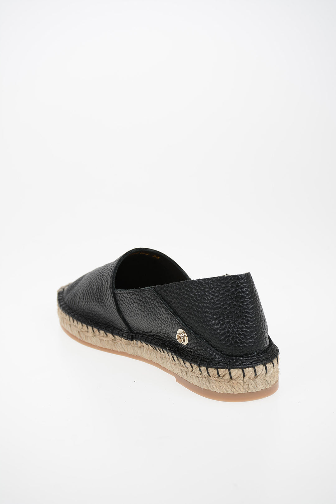 Valentino GARAVANI Leather Espadrilles with Feathers Application