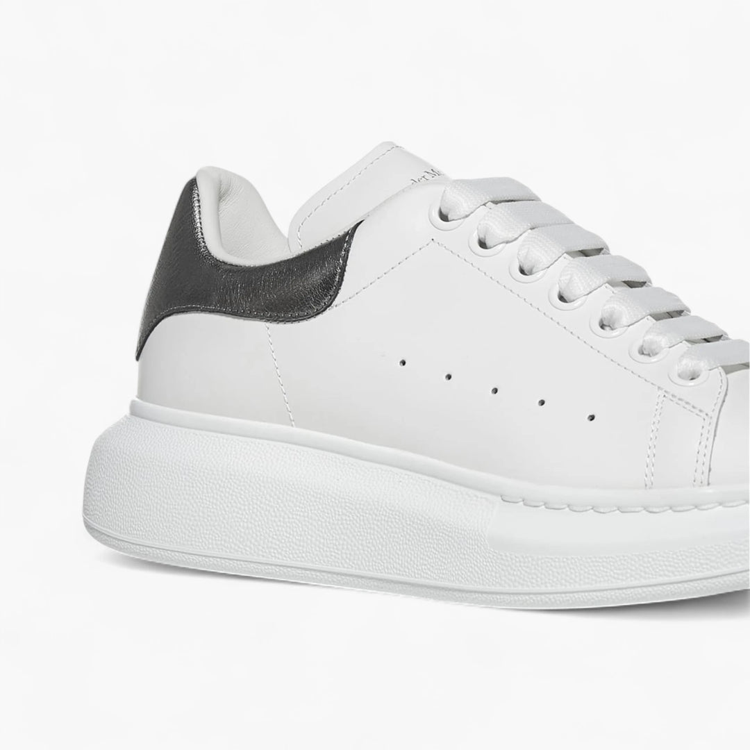 Alexander McQueen White and Silver Oversize Sneakers