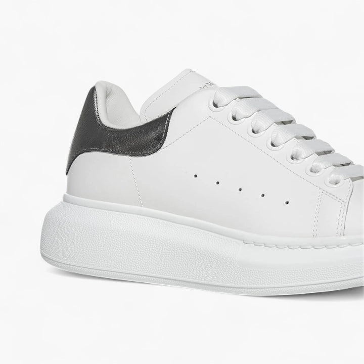 Alexander McQueen White and Silver Oversize Sneakers