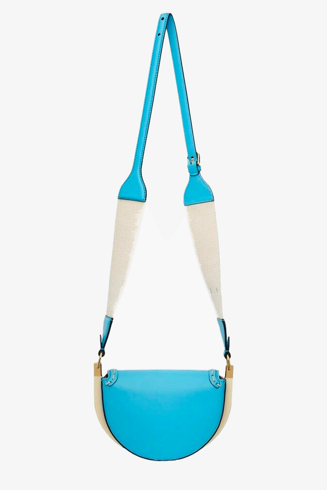 Fendi Moonlight Cyber Blue Leather Satchel Crossbody Bag