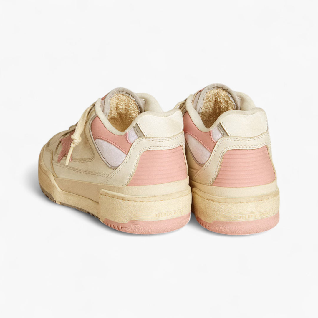 Golden Goose Men's Forty2 with Pink Star and White Leather Heel Tab
