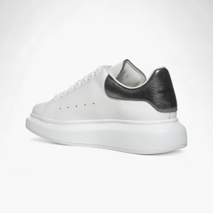 Alexander McQueen White and Silver Oversize Sneakers