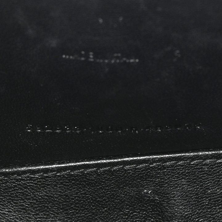 BALENCIAGA XS HOURGLASS BORSA A MANO PICCOLA IN COCCODRILLO GOFFRATO IN NERO 