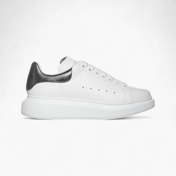 Alexander McQueen White and Silver Oversize Sneakers