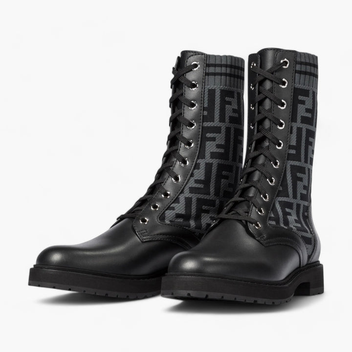 Fendi Rockoko Lace-Up Boots
