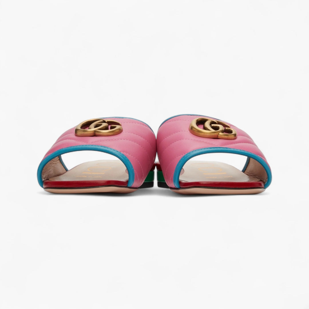 Gucci Multicolor Quilted Double G Sandals