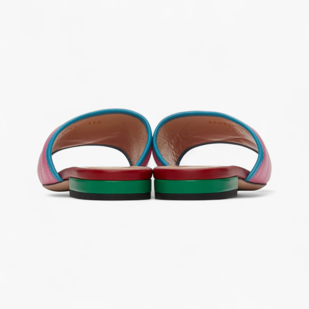Gucci Multicolor Quilted Double G Sandals