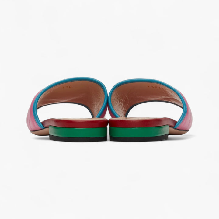 Gucci Multicolor Quilted Double G Sandals