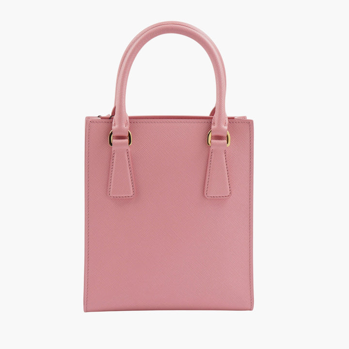 Prada Pink-Gold Leather Bag with Gold-Tone Hardware