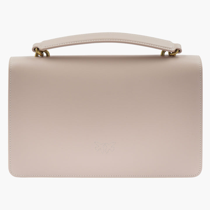 Borsa Pinko Elegante Rosa-Oro con Fibbia Uccello Dorato