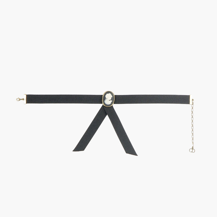 Dior Bijoux Black-Cameo Choker Necklace