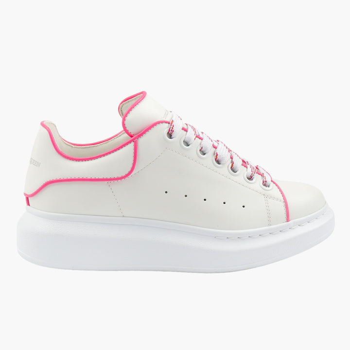 Alexander McQueen Sneakers in pelle bianco-rosa da donna