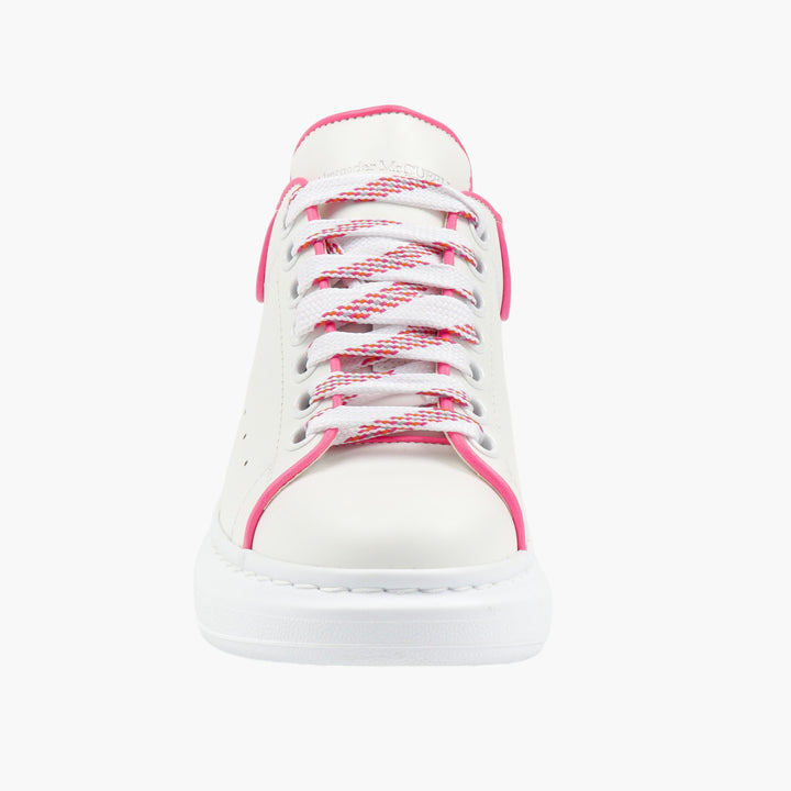 Alexander McQueen Sneakers in pelle bianco-rosa da donna