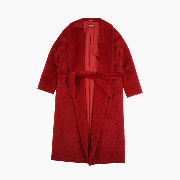 Max Mara Red Luxurious Belted Waist Coat