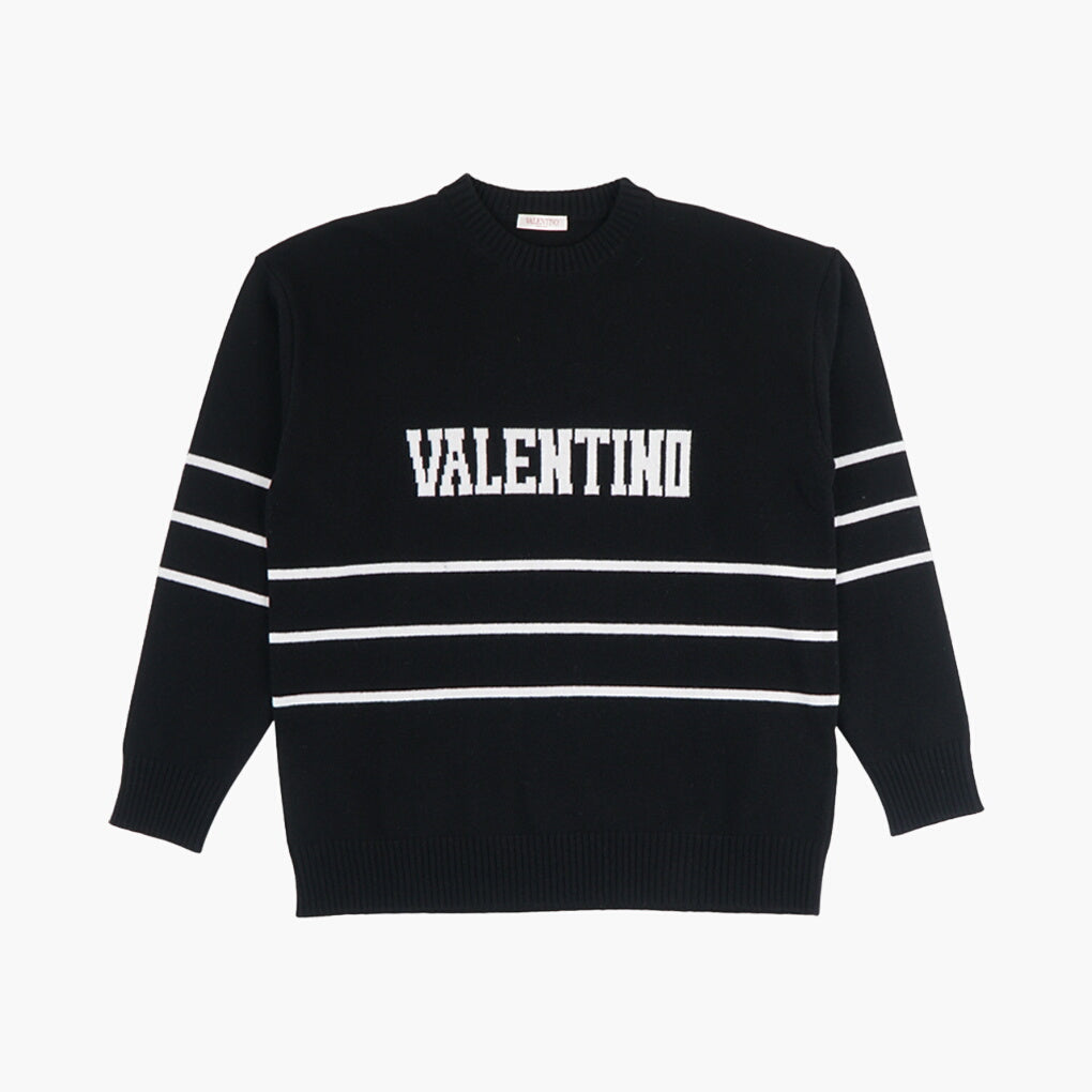Valentino Black Sweater - Classic Italian Elegance with Iconic Design