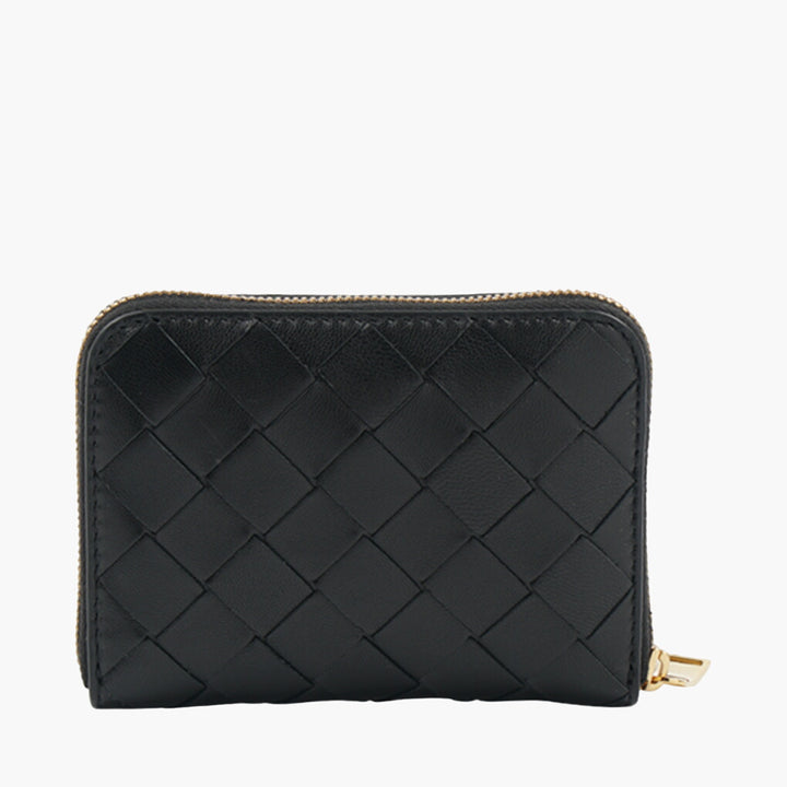 Bottega Veneta Black Wallet with Iconic Intrecciato Design