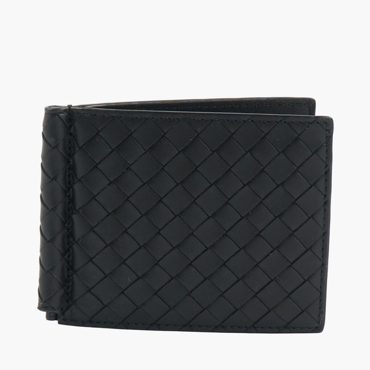 Bottega Veneta Intrecciato Black Leather Wallet - Made in Italy