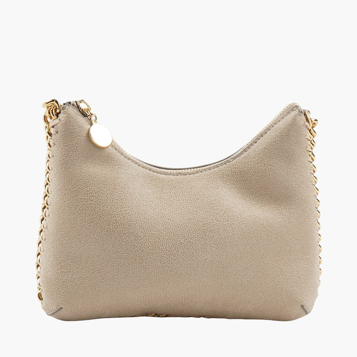 Borsa beige-oro ecologica Stella McCartney Chic con dettagli a catena