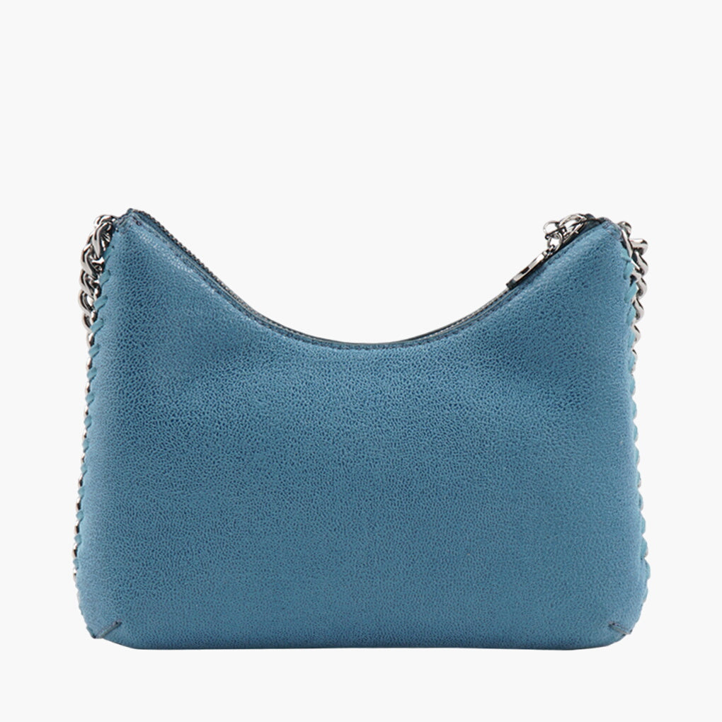 Borsa Stella McCartney Petrol-Argento con Dettagli a Catena - Design Elegante e Spazioso