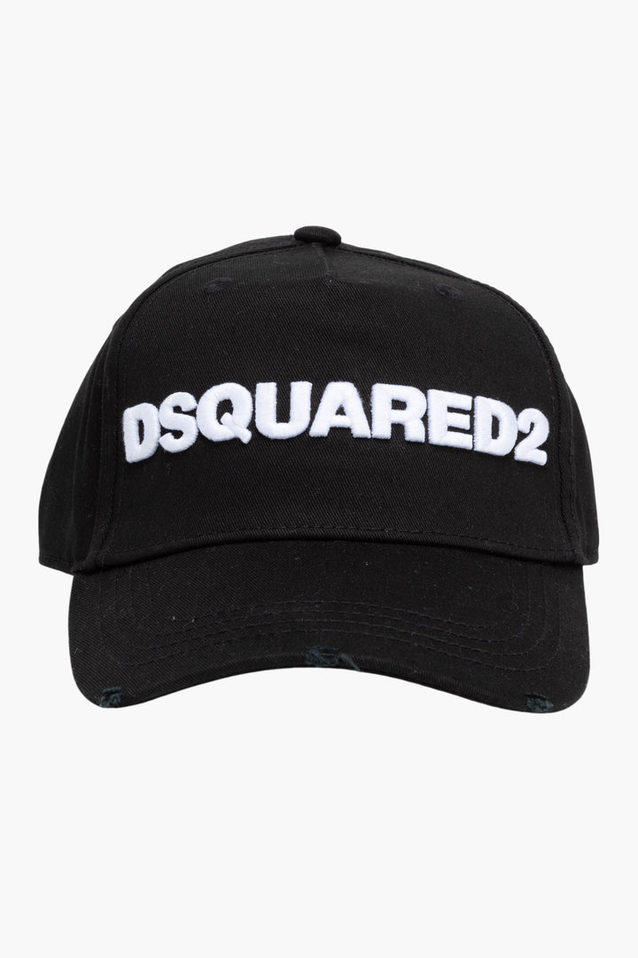Dsquared2 Black Hat - Premium Logo Embroidered Cap with Adjustable Strap