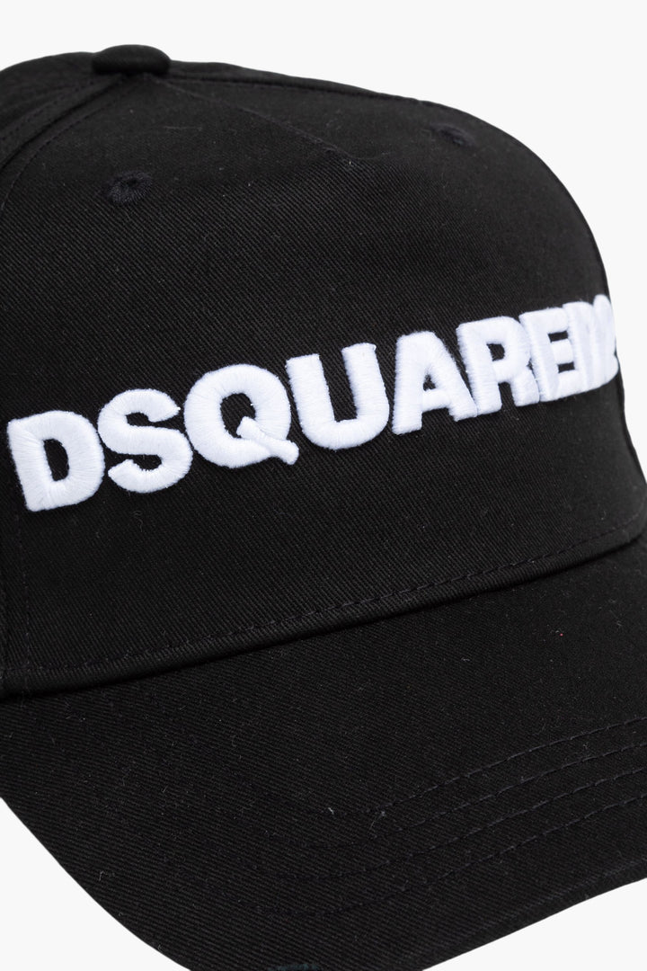 Dsquared2 Black Hat - Premium Logo Embroidered Cap with Adjustable Strap