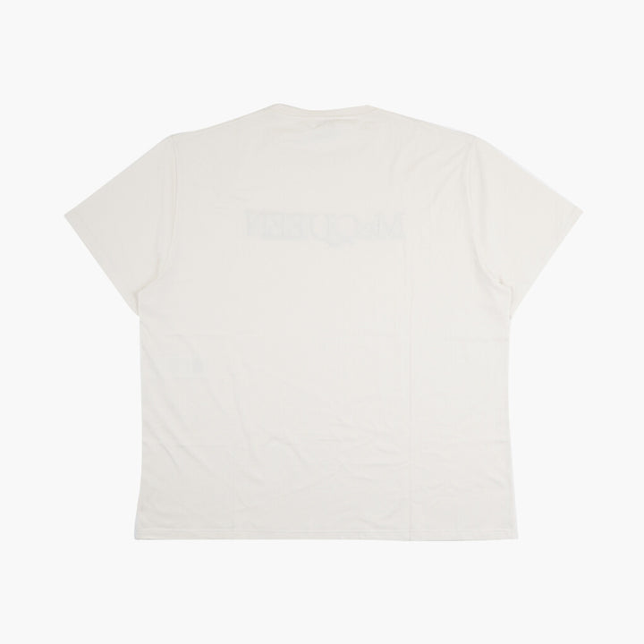 Alexander McQueen White T-shirts and Polos with Iconic Logo - Made in Italy