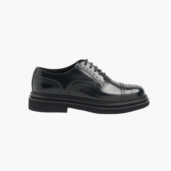 Scarpe brogue nere Dolce &amp; Gabbana - Made in Italy, lavorazione artigianale della pelle di prima qualità