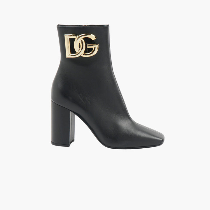 Dolce & Gabbana 90mm Logo-plaque Leather Boots