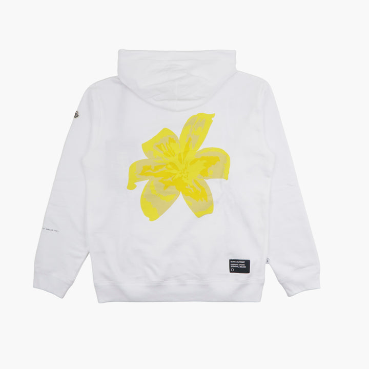 Moncler FRGMT Hoodie in White-Multi with Logo Detail