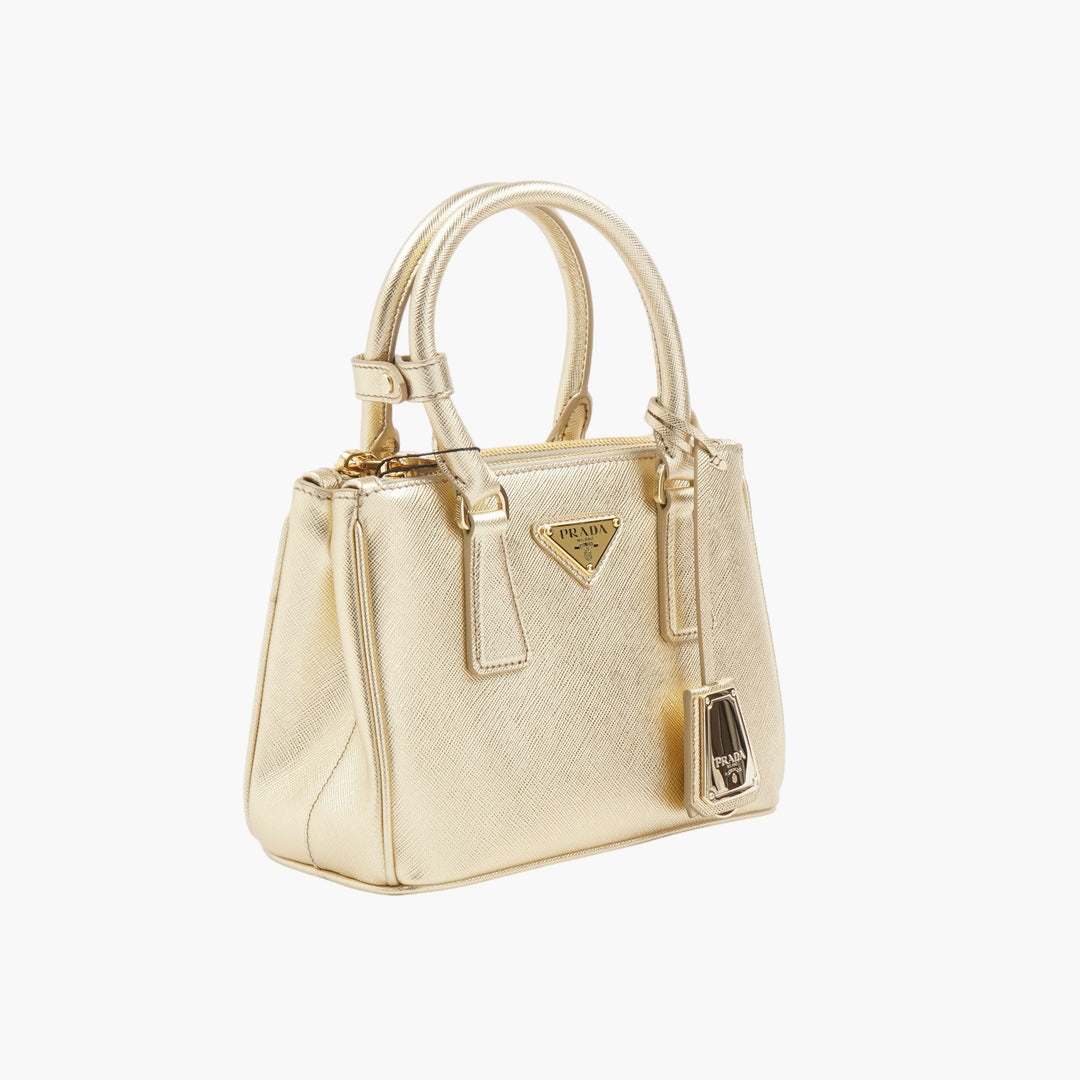Prada Golden Handbag - Luxurious Made in Italy with Iconic Logo