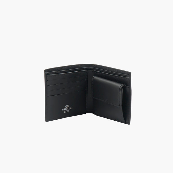 VALENTINO VLTN Wallet in Black Black Leather