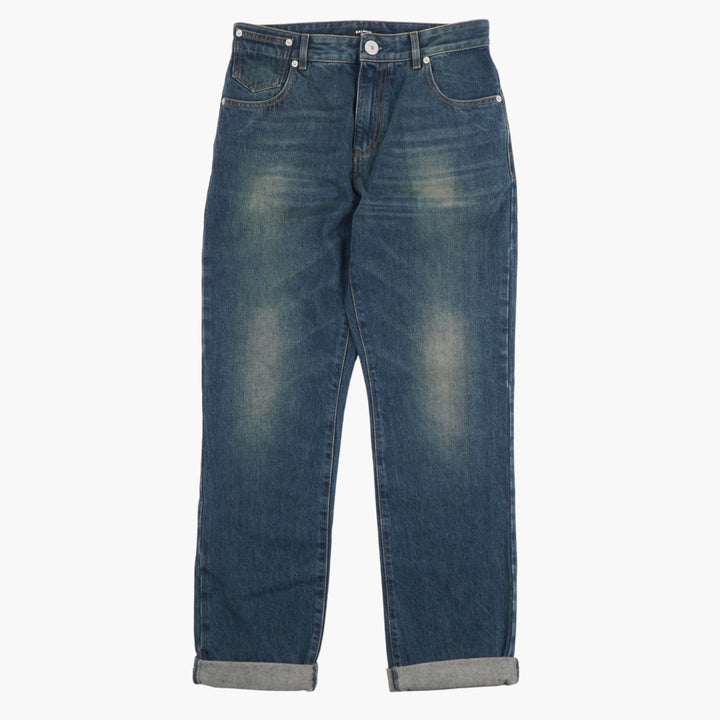 Jeans in denim BALMAIN - Vestibilità classica con leggera sbiaditura per un tocco moderno
