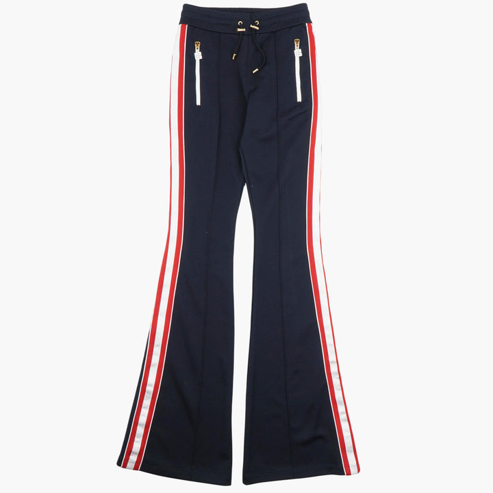 Pantaloni da tuta svasati BALMAIN con strisce rosse e bianche - Blu navy-rosso