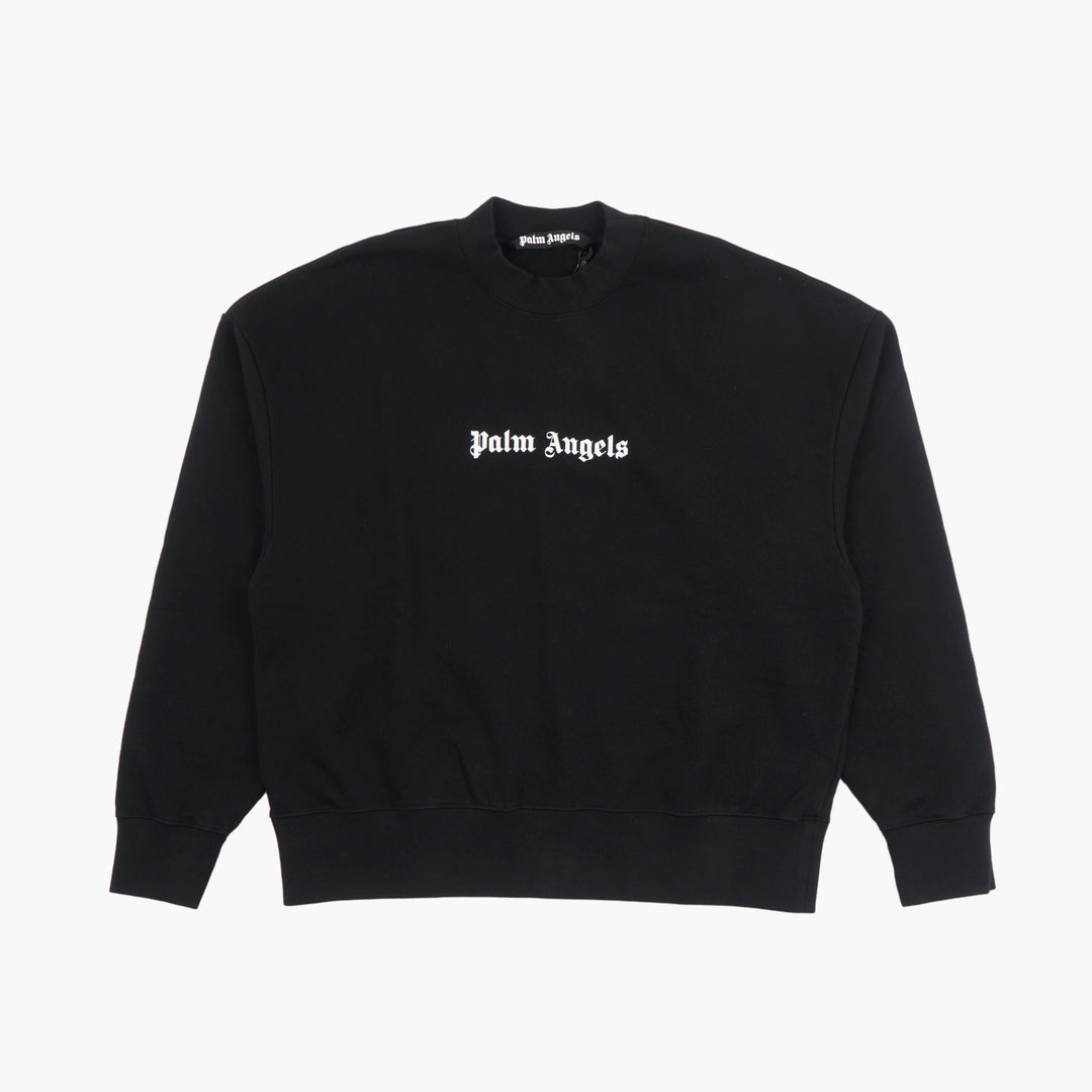 Palm Angels Black Logo Crewneck Sweatshirt