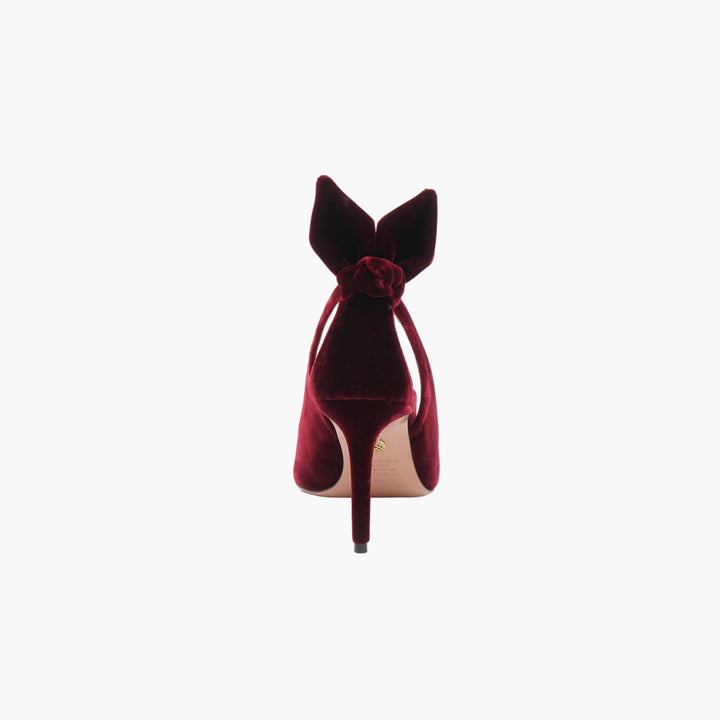 AQUAZZURA Boe Tie Velvet Pumps