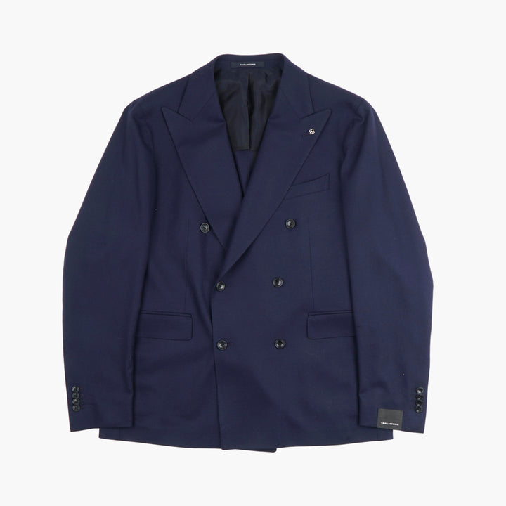 TAGLIATORE Elegant Blue Double-Breasted Blazer with Peak Lapels - Made in Italy