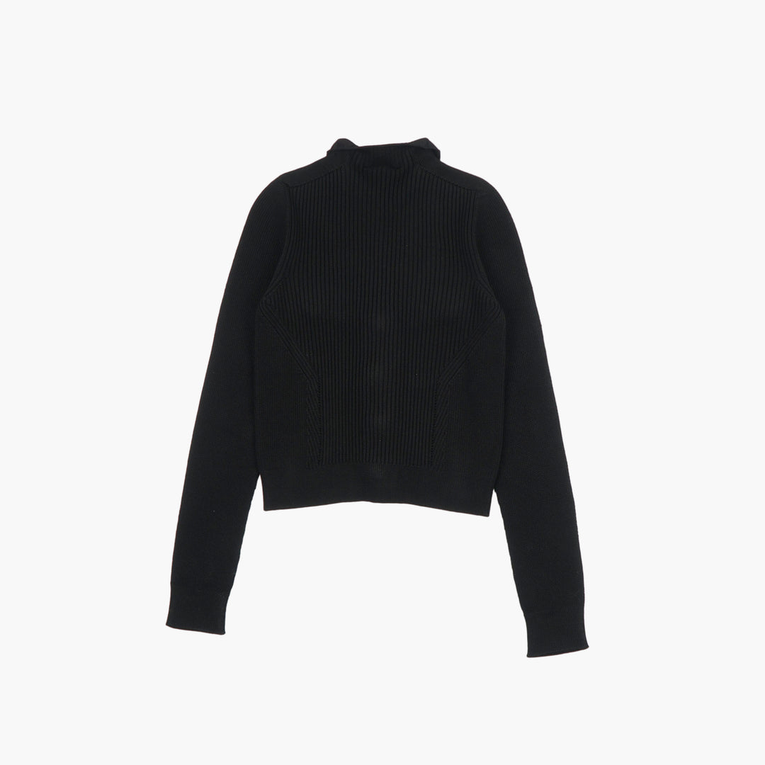 Maglione lavorato a maglia Balmain con bottoni dorati - Nero/Oro