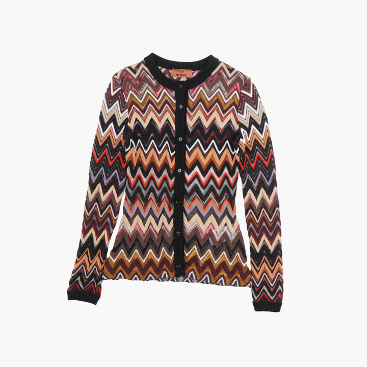 MISSONI Zigzag Cardigan - Multicolor Fashion Knit sweater