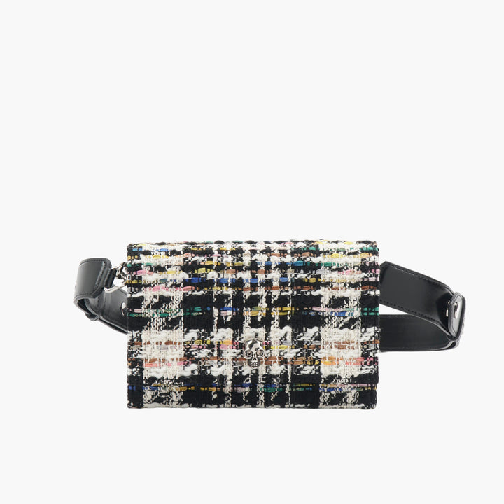 ALEXANDER MCQUEEN Multicolour Tartan Bag with Signature Skull Logo - Made in Italy
