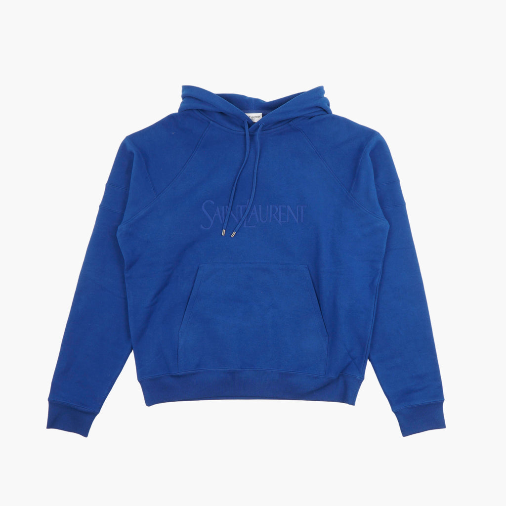 SAINT LAURENT Blue Logo Hoodie – Maxim Paris