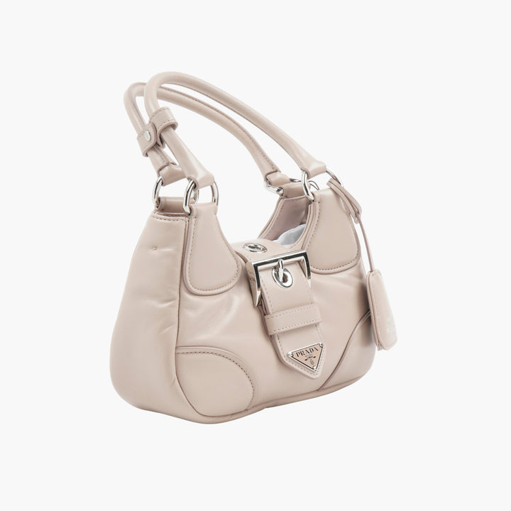 Prada Pink Handbag - Elegant Compact Design with Silver-Tone Hardware